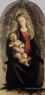 Madone en gloire avec Seraphim Sandro Botticelli Peinture à l'huile
